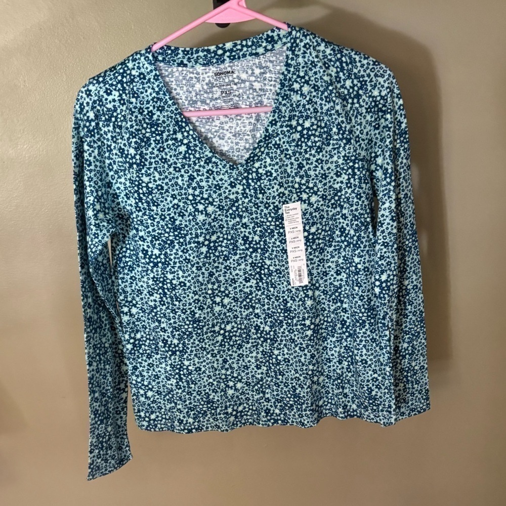 Sonoma floral 100% cotton blouse